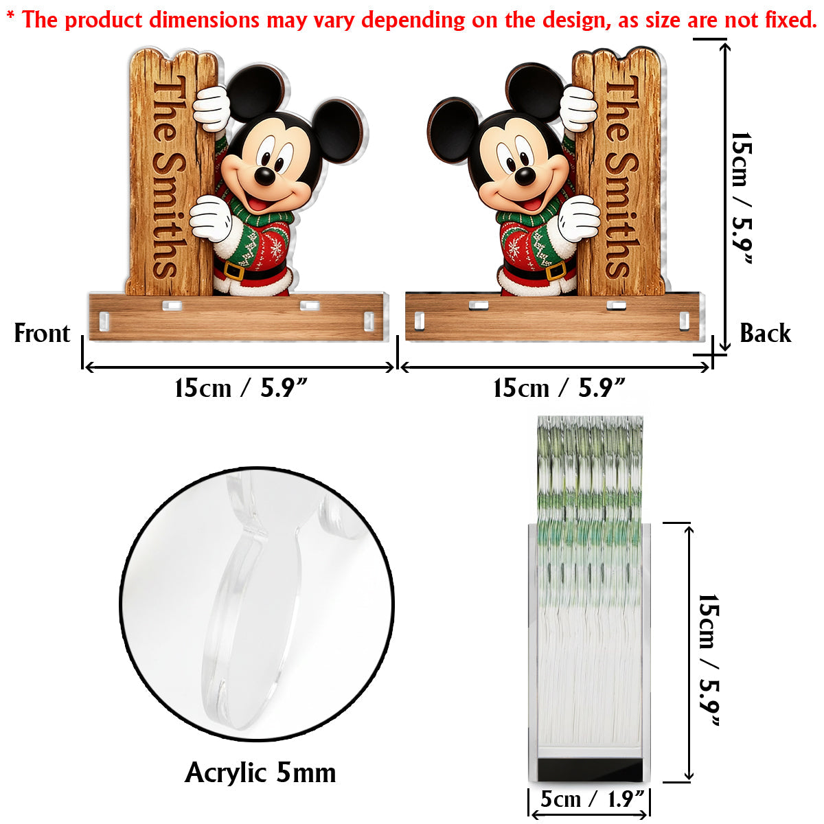 Merry Christmas - Personalized Mouse Napkin Holder