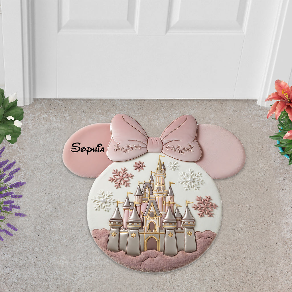 Magical Castle - Personalized Mouse Shaped Doormat/ Rug