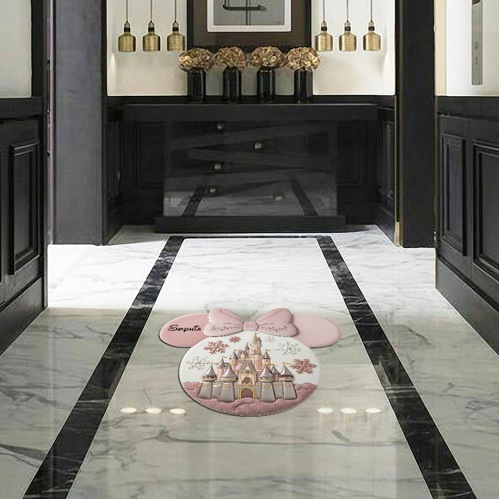 Magical Castle - Personalized Mouse Shaped Doormat/ Rug