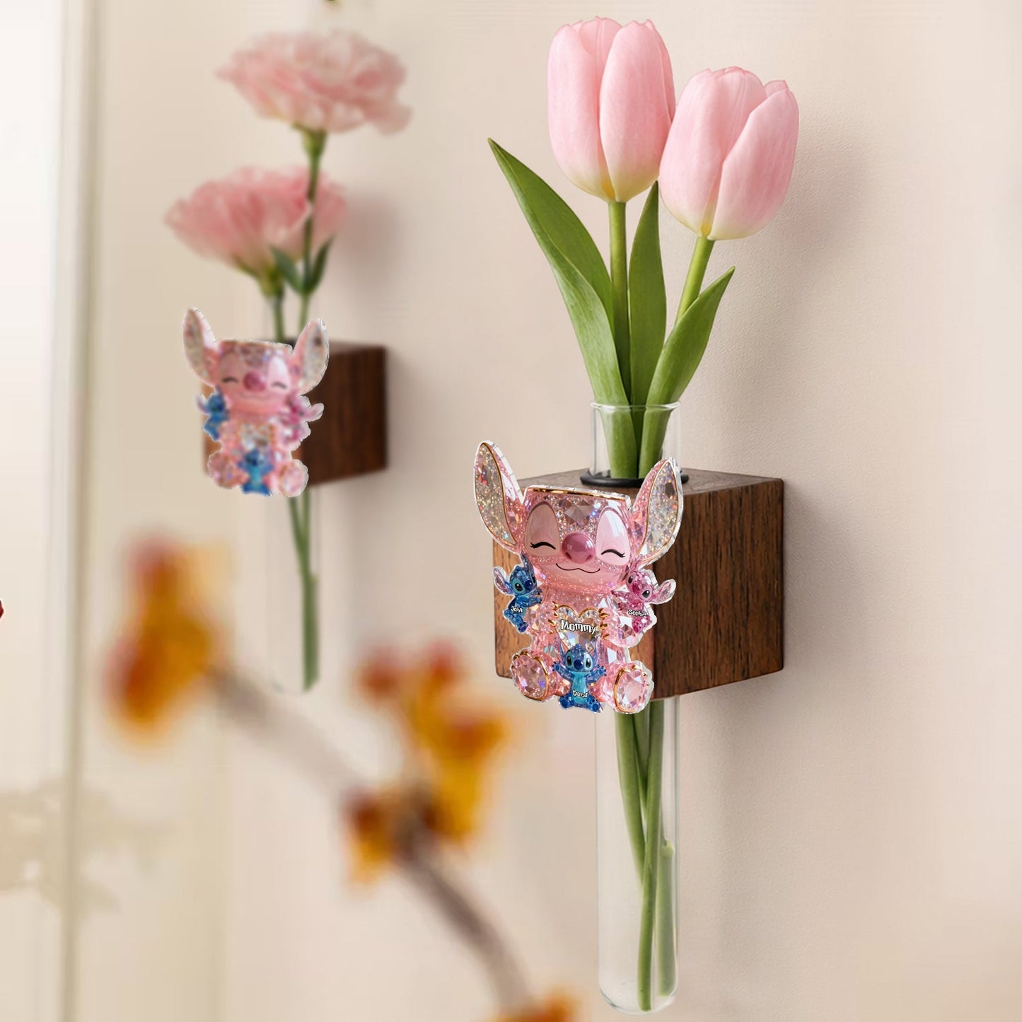 Cute Sparkling Alien - Personalized Ohana Magnetic Flower Vase