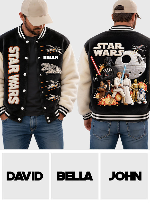 Pew Pew Pew - Personalized The Force Varsity Jacket
