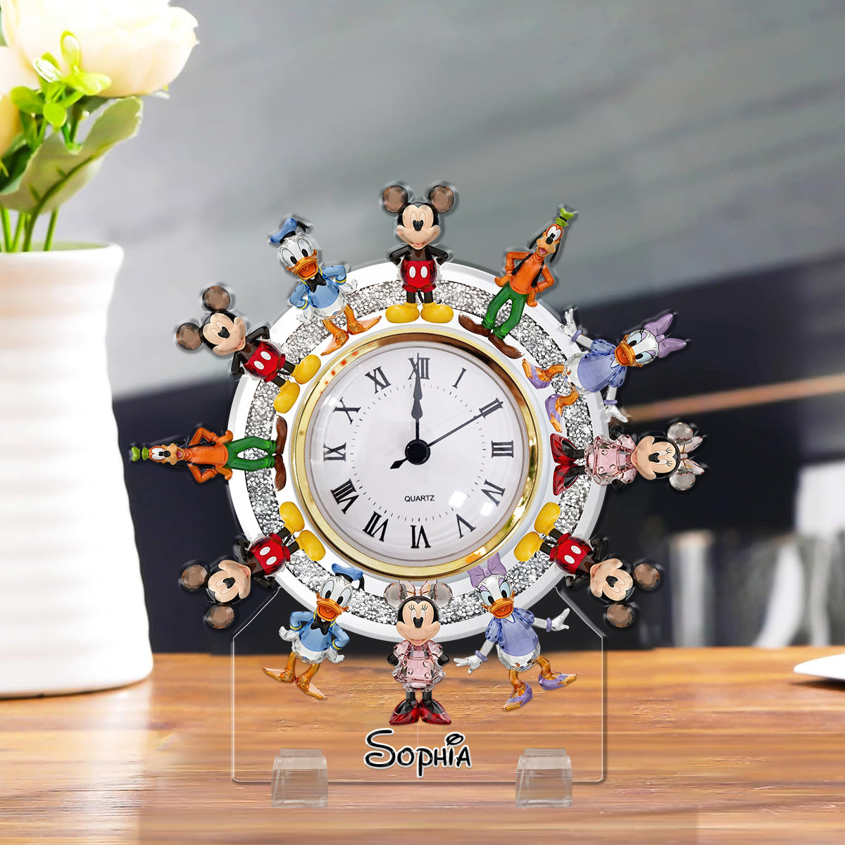 Mouse Club House - Personalized Mouse Acrylic Clock Plaque