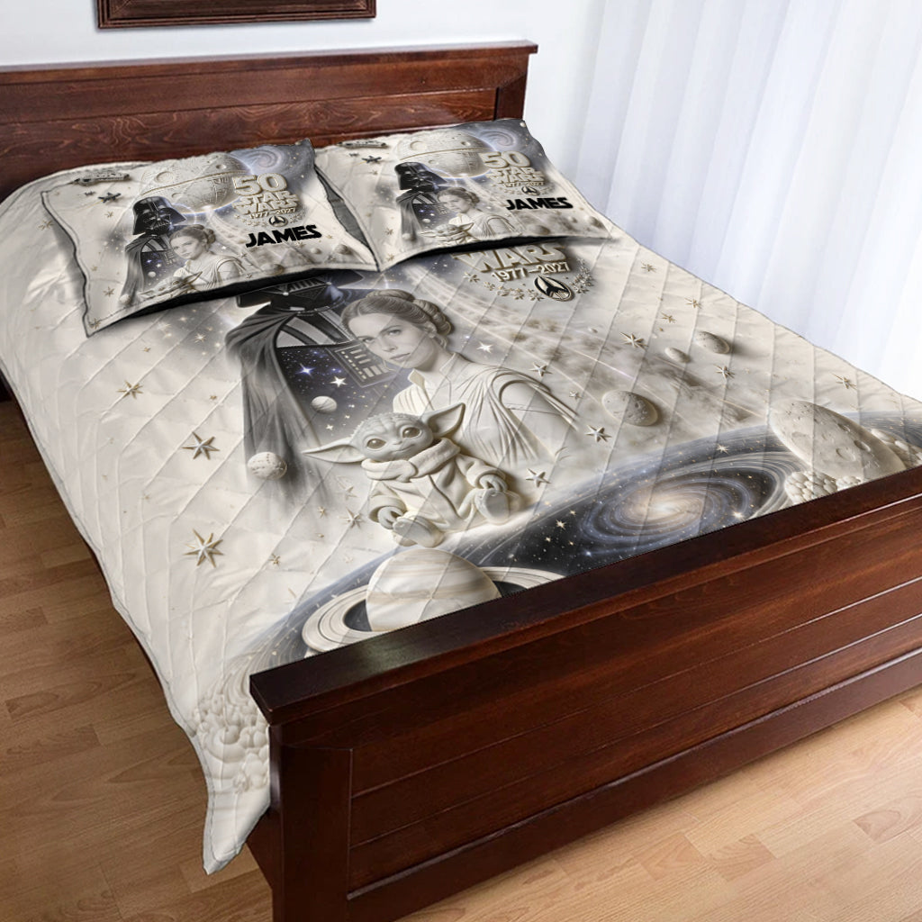 Dark Side 50th Anniversary - Personalized The Force Quilt Set