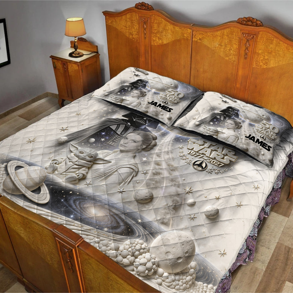 Dark Side 50th Anniversary - Personalized The Force Quilt Set