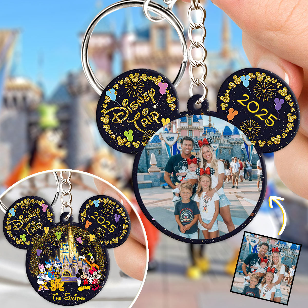 Magical Trip Any Photo - Personalized Mouse Keychain