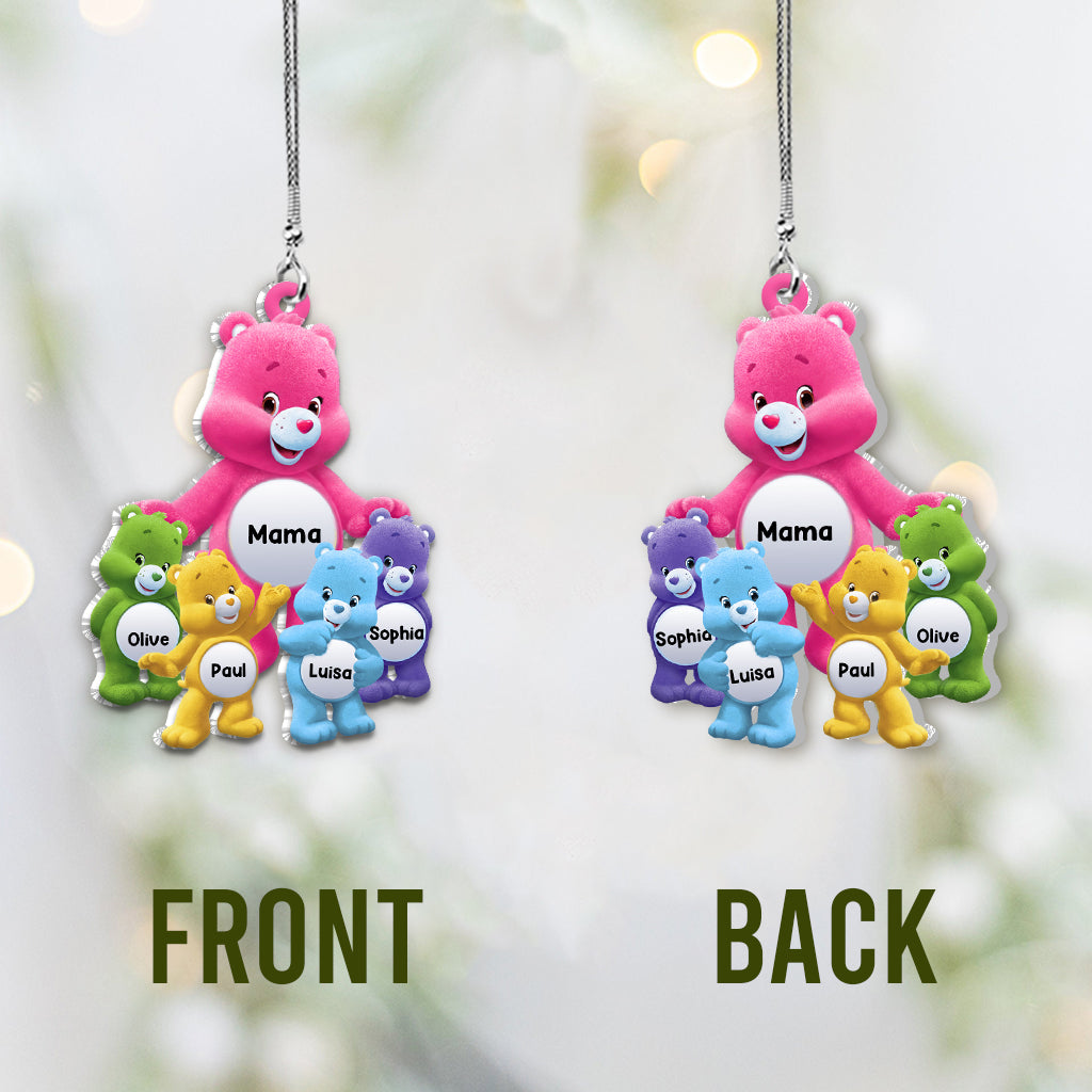Mama Bear - Personalized Mother Custom Shaped Car Ornament
