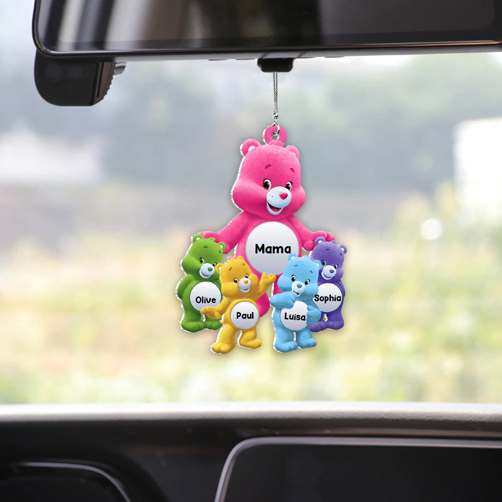 Mama Bear - Personalized Mother Custom Shaped Car Ornament