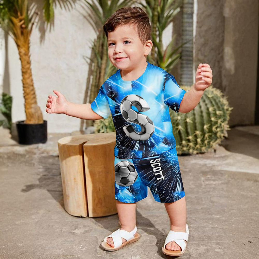 Cool Soccer Alphabet - Personalized Soccer Kid T-shirt & Shorts