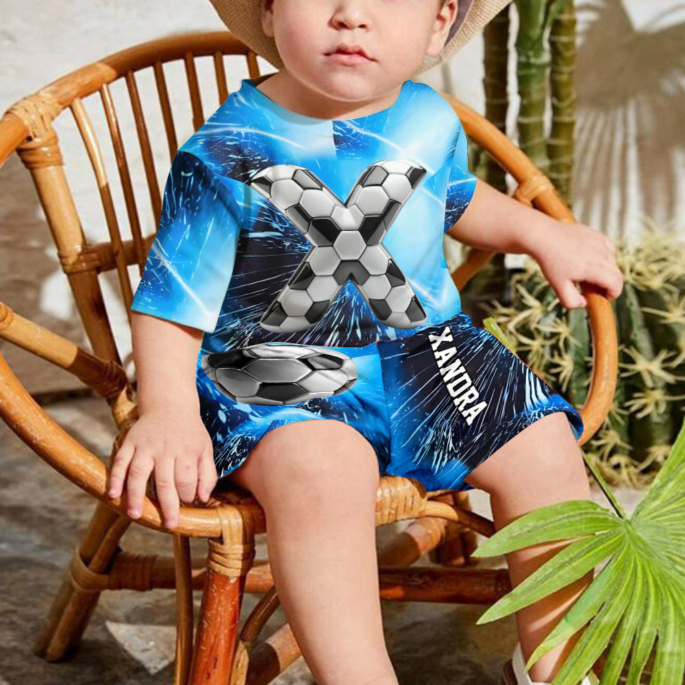 Cool Soccer Alphabet - Personalized Soccer Kid T-shirt & Shorts