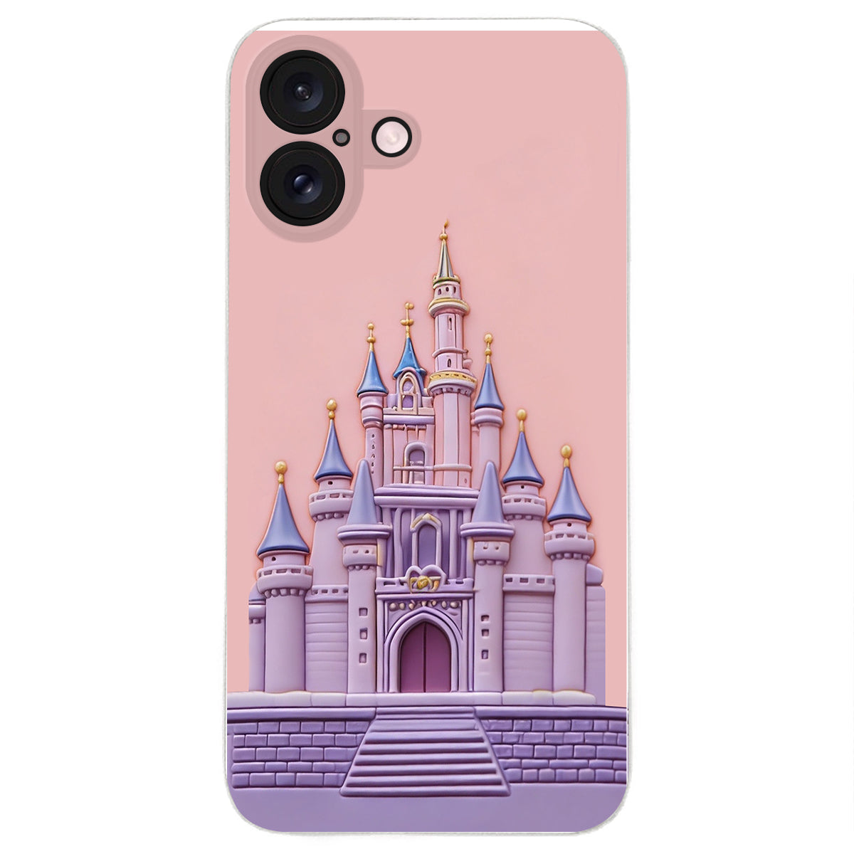 Magical Castle Friends Leather Phone Case & Charm Set - Personalized Mouse 3D Embossed Leather Phone Case