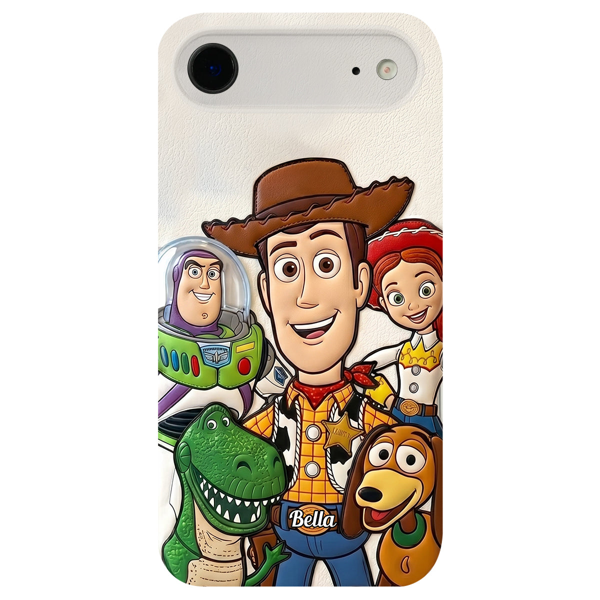 Galaxy And Western Buddy Toy - Personalized Movie For Kids 3D Embossed Leather Phone Case