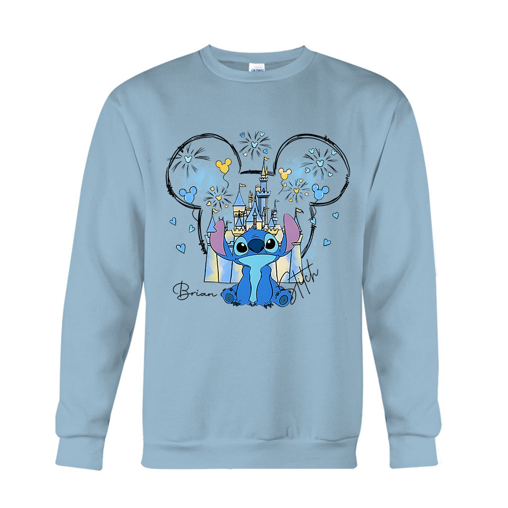 Mouse Ear Monster Boy And Girl Bow Angel - Personalized Ohana T-shirt And Hoodie