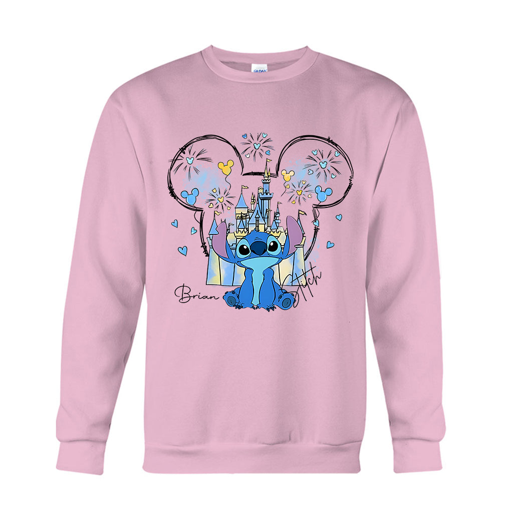 Mouse Ear Monster Boy And Girl Bow Angel - Personalized Ohana T-shirt And Hoodie