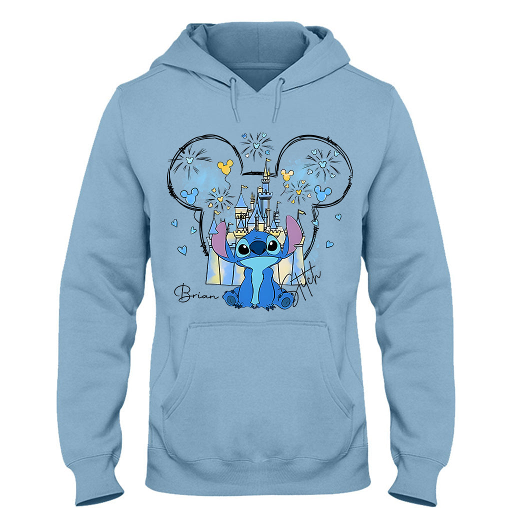 Mouse Ear Monster Boy And Girl Bow Angel - Personalized Ohana T-shirt And Hoodie