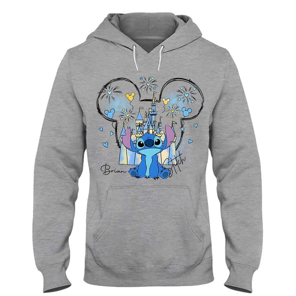 Mouse Ear Monster Boy And Girl Bow Angel - Personalized Ohana T-shirt And Hoodie