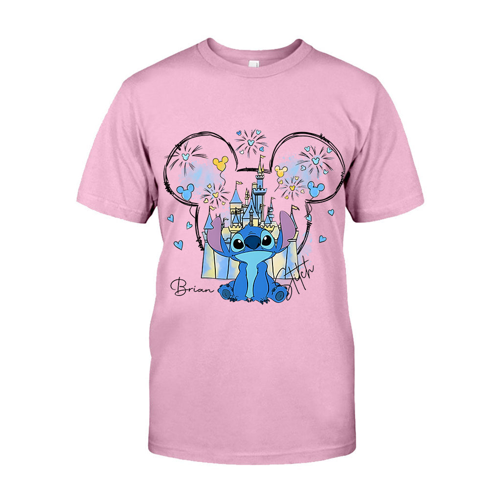 Mouse Ear Monster Boy And Girl Bow Angel - Personalized Ohana T-shirt And Hoodie