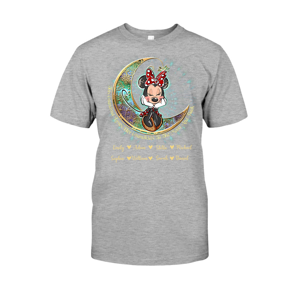 This Grandma Loves Her Grandkids To The Moon And Back - Personalized Mouse T-shirt and Hoodie