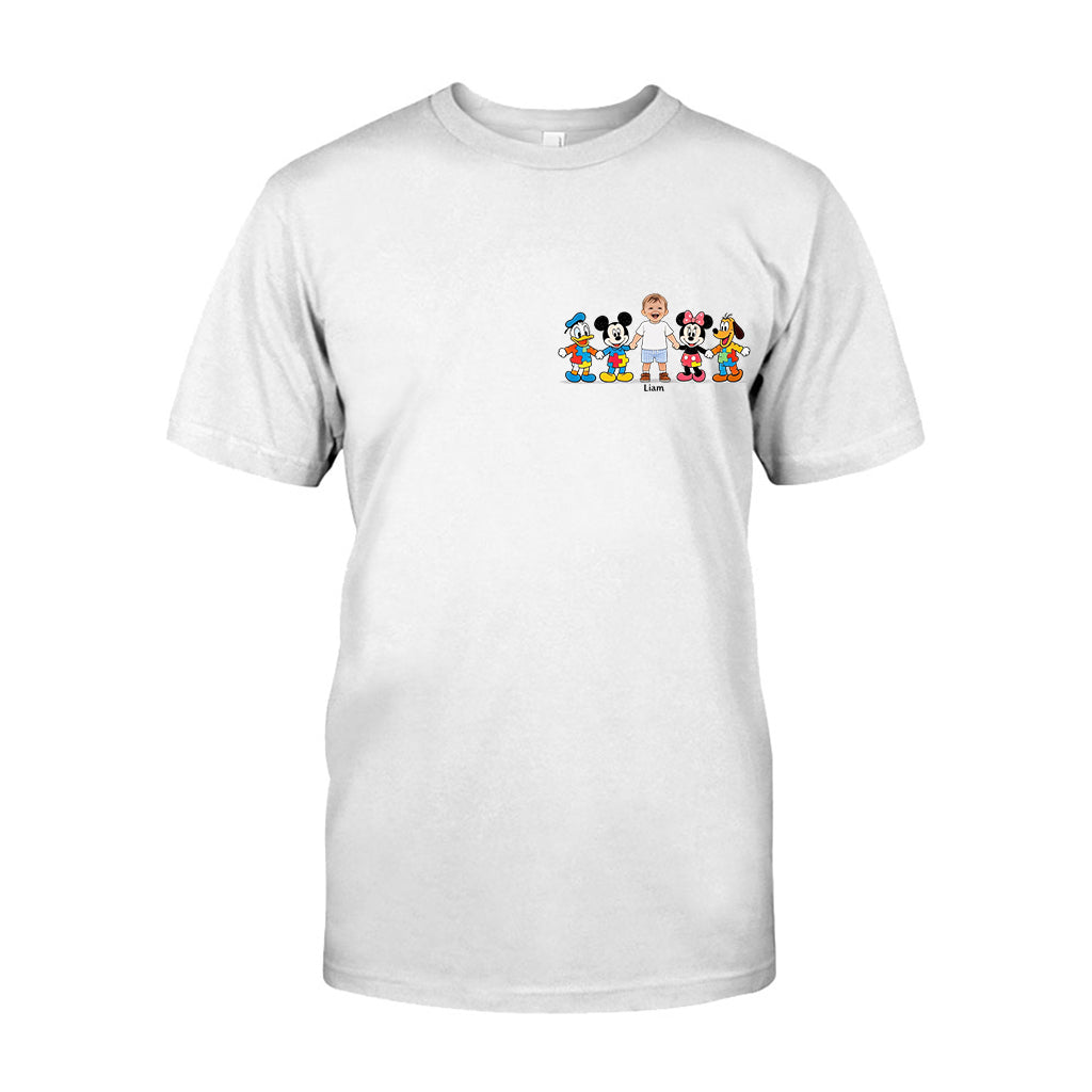 Cute Cartoon Friends Autism Acceptance - Personalized Autism Awareness Kid T-Shirt