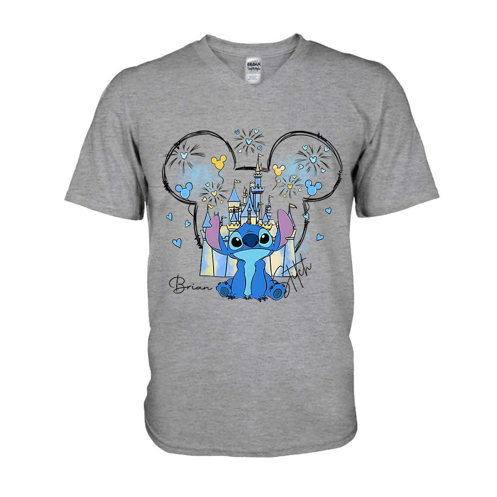 Mouse Ear Monster Boy And Girl Bow Angel - Personalized Ohana T-shirt And Hoodie