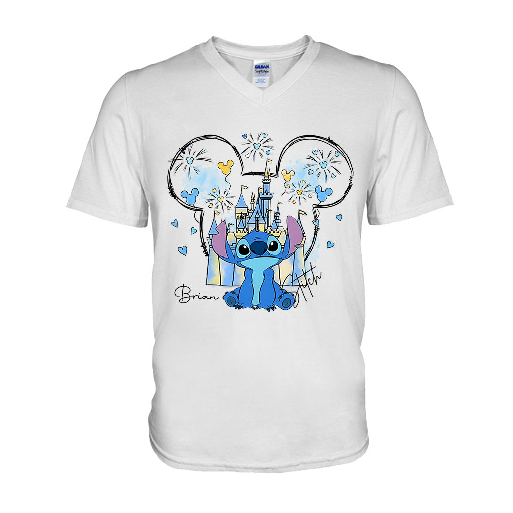 Mouse Ear Monster Boy And Girl Bow Angel - Personalized Ohana T-shirt And Hoodie