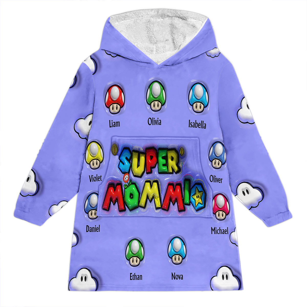 Super Mommio - Personalized Super Plumber Blanket Hoodie