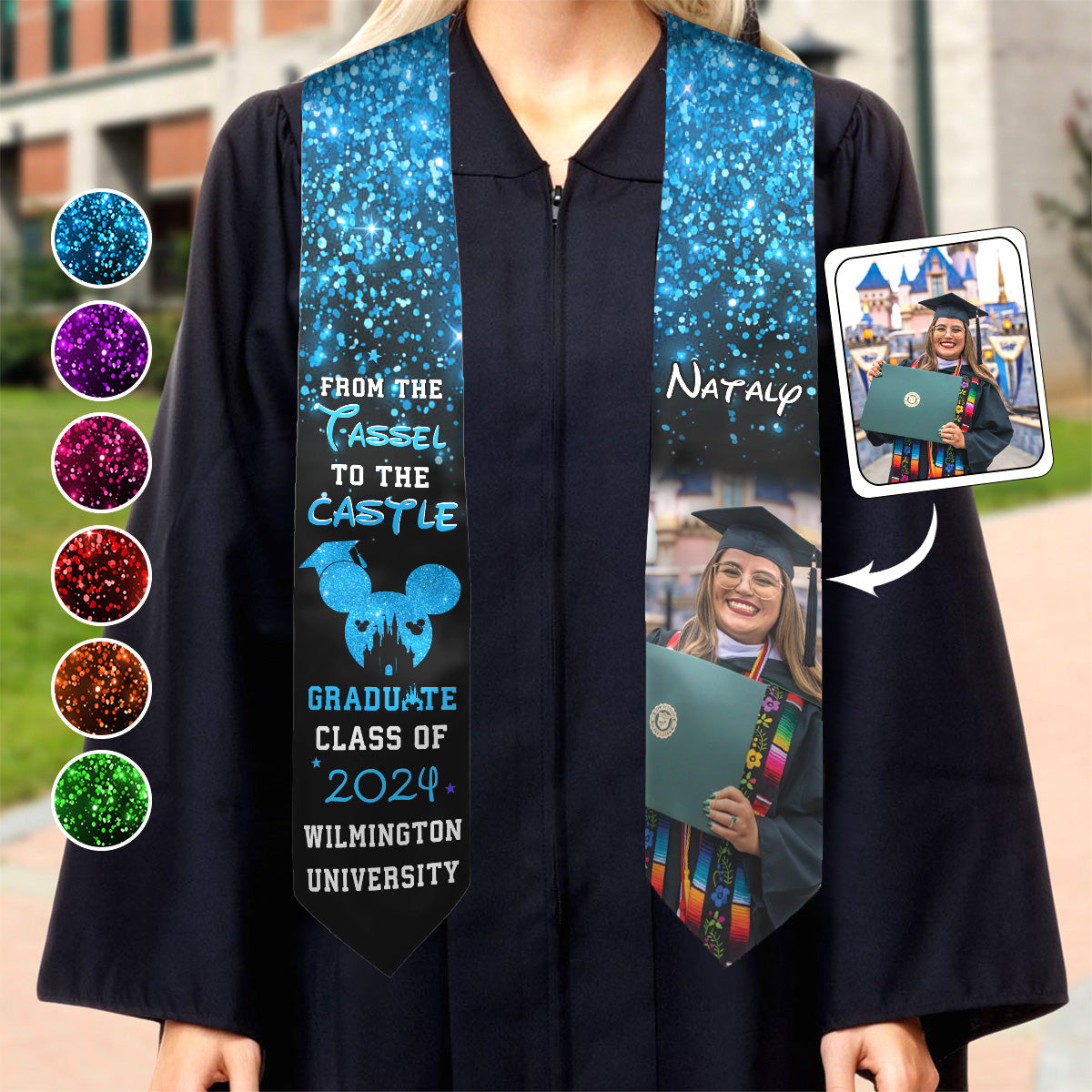 From The Tassel To The Castle - Personalized Graduation Graduation Stole