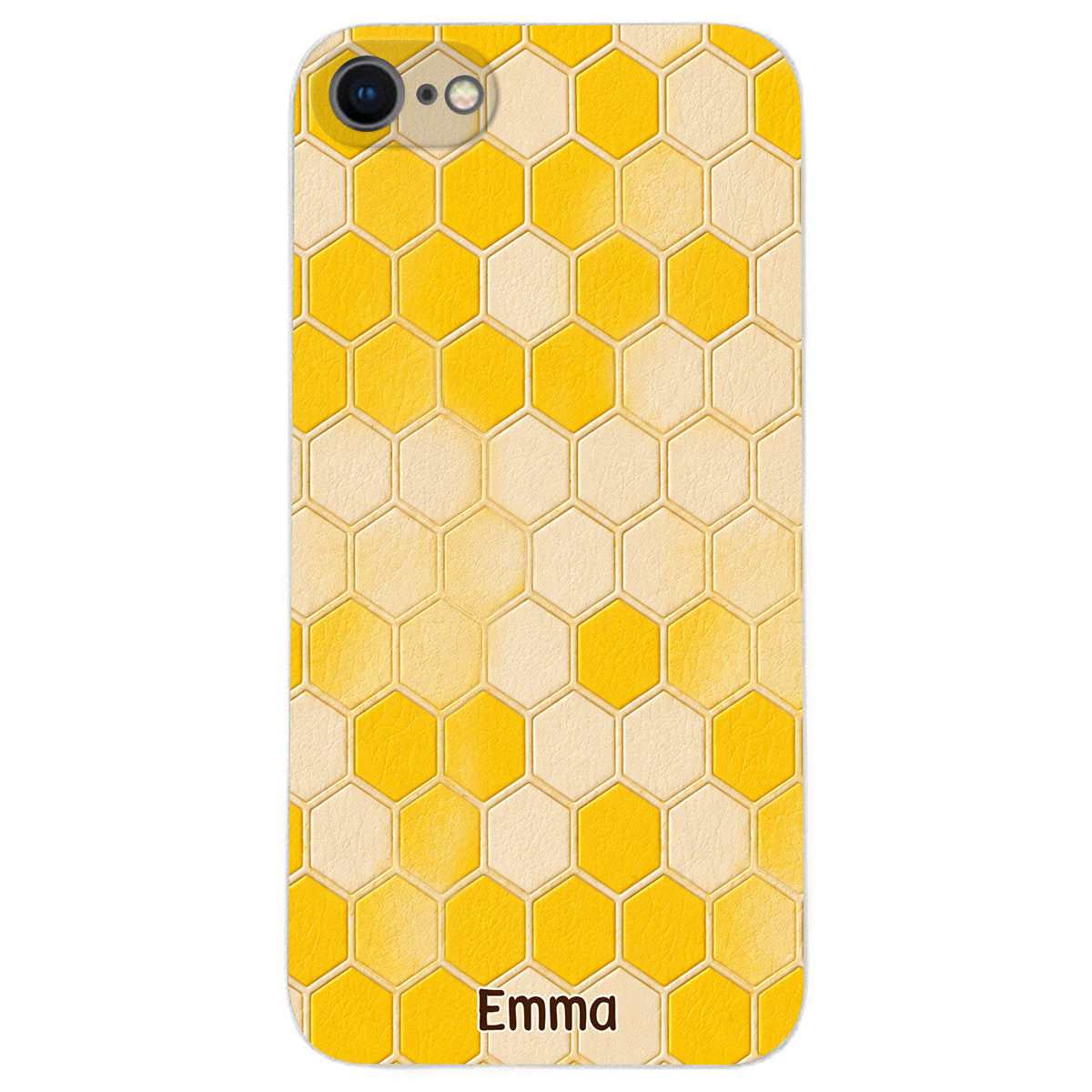 Winnie Friends Leather Case & Dangling Charm - Personalized Yellow Bear 3D Embossed Leather Phone Case