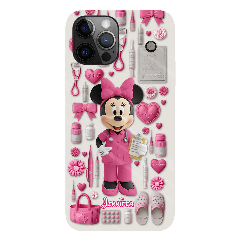 Nursing Is A Work Of Heart - Personalized Nurse Full Print Phone Case