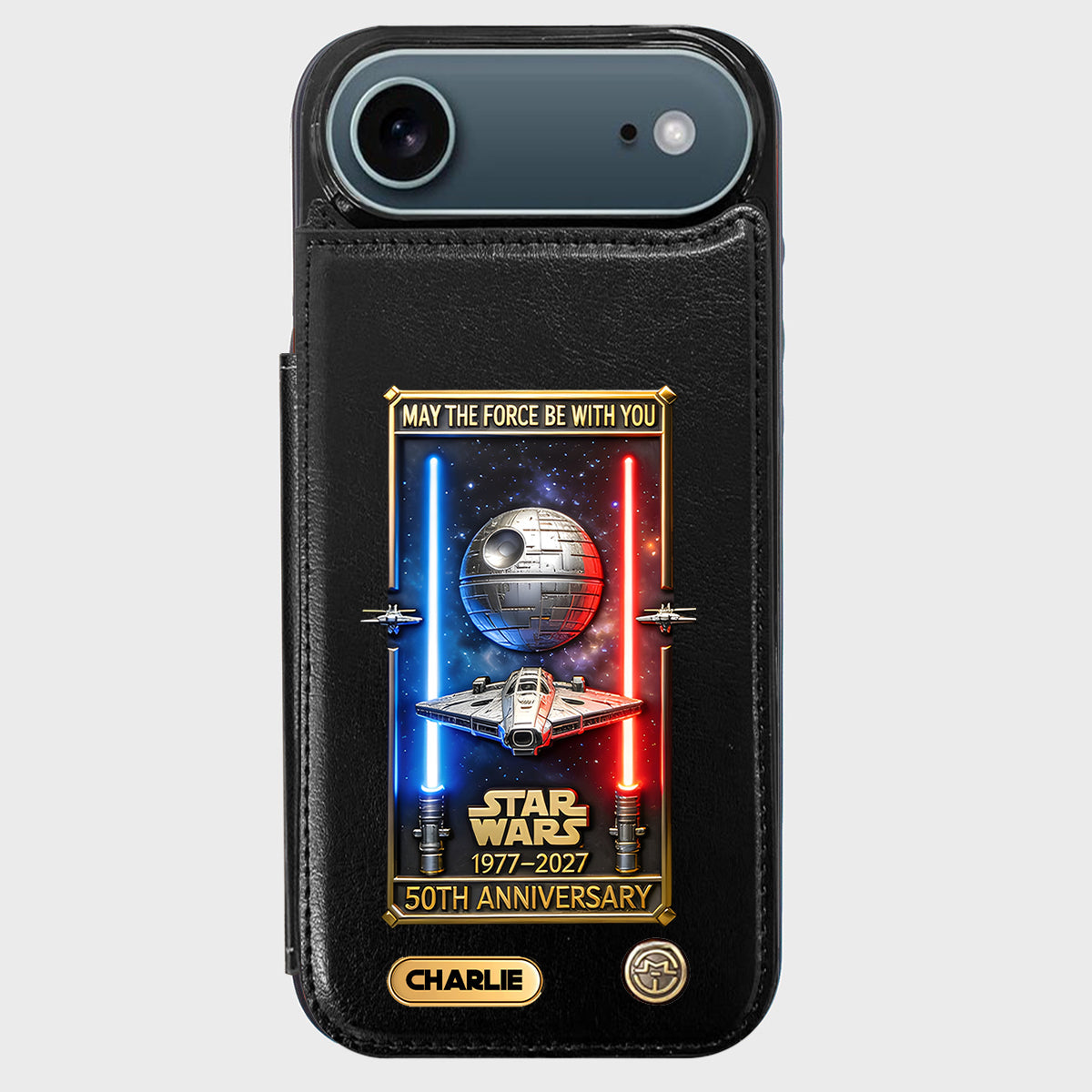 50th Anniversary - Personalized The Force Wallet Phone Case