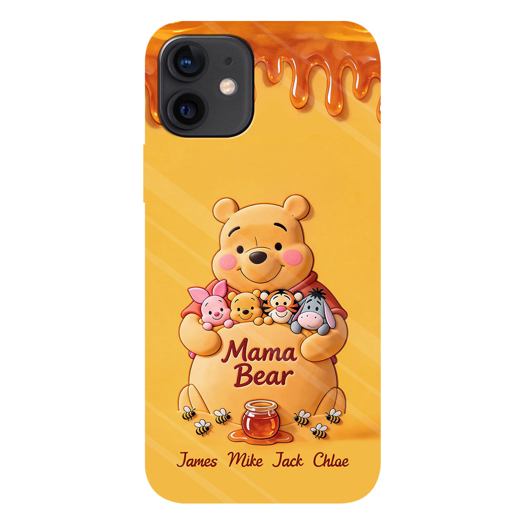 Mama Bear - Personalized Yellow Bear Full Print Phone Case