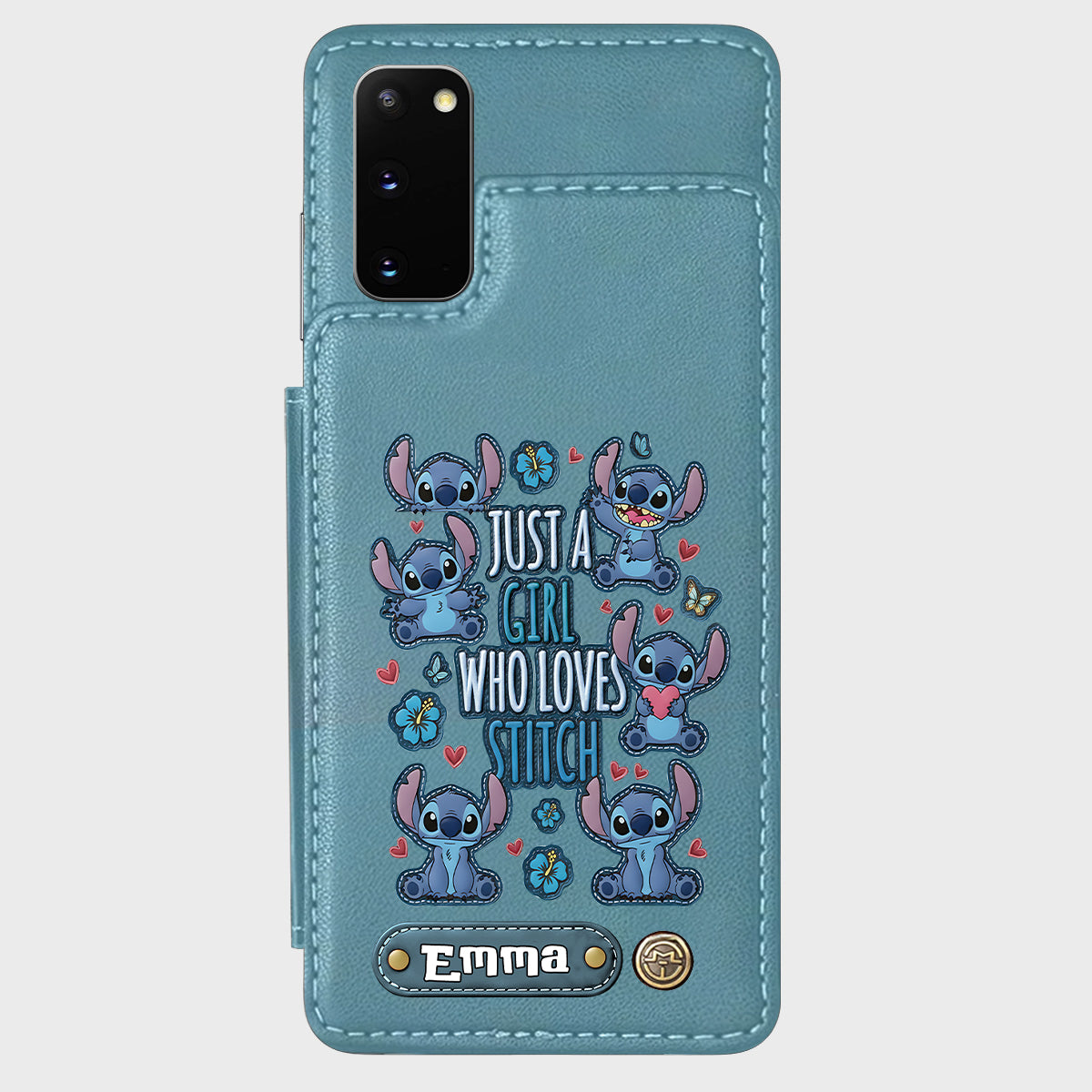 Just A Girl Who Loves Stitch - Personalized Ohana Wallet Phone Case