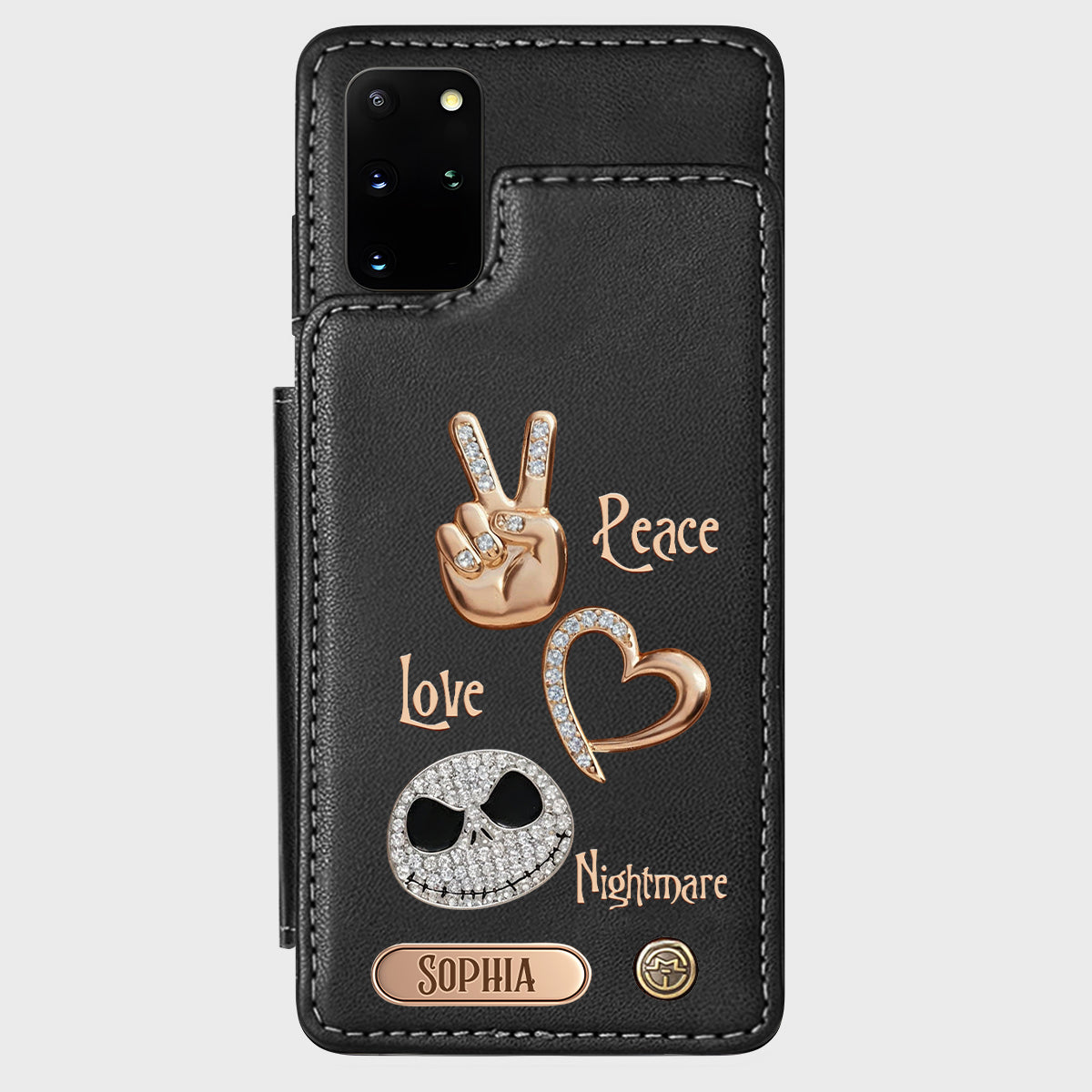 Peace Love Nightmare - Personalized Nightmare Wallet Phone Case