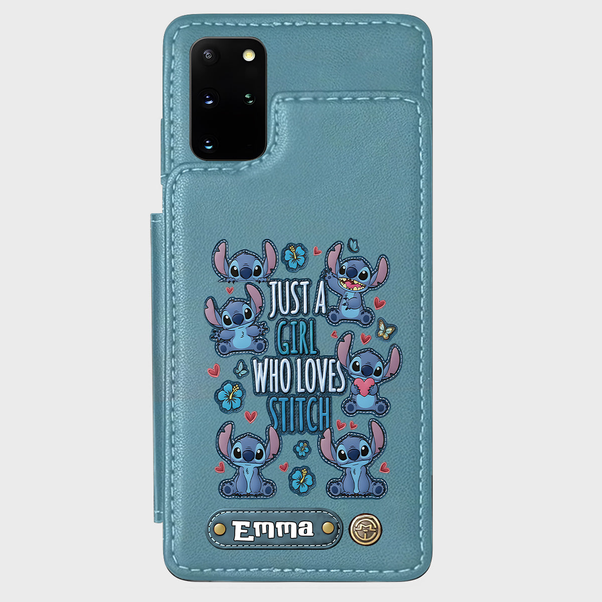 Just A Girl Who Loves Stitch - Personalized Ohana Wallet Phone Case