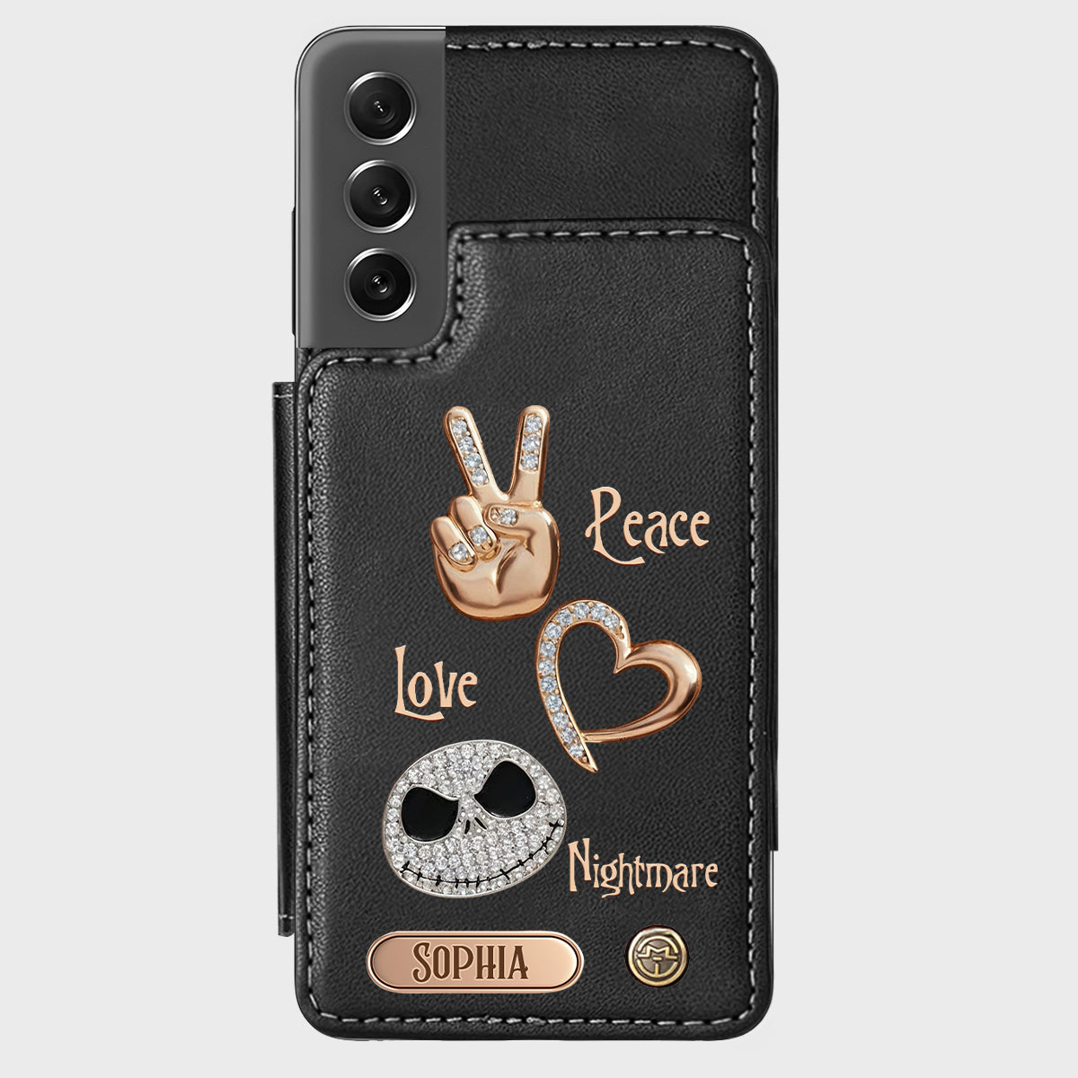 Peace Love Nightmare - Personalized Nightmare Wallet Phone Case