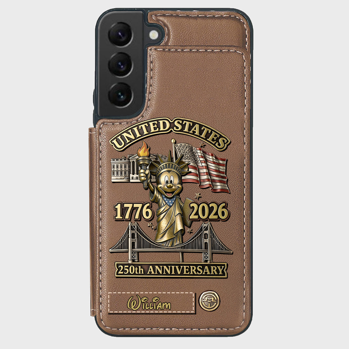 250 Years Of Freedom 1776 2026 - Personalized Mouse Wallet Phone Case