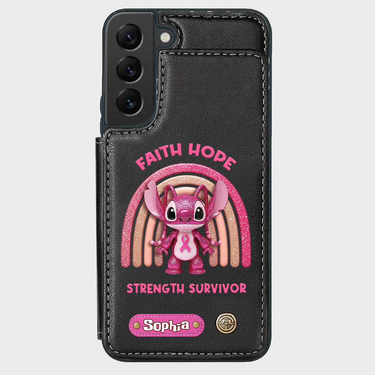 Faith Hope Love - Personalized Breast Cancer Awareness Wallet Phone Case
