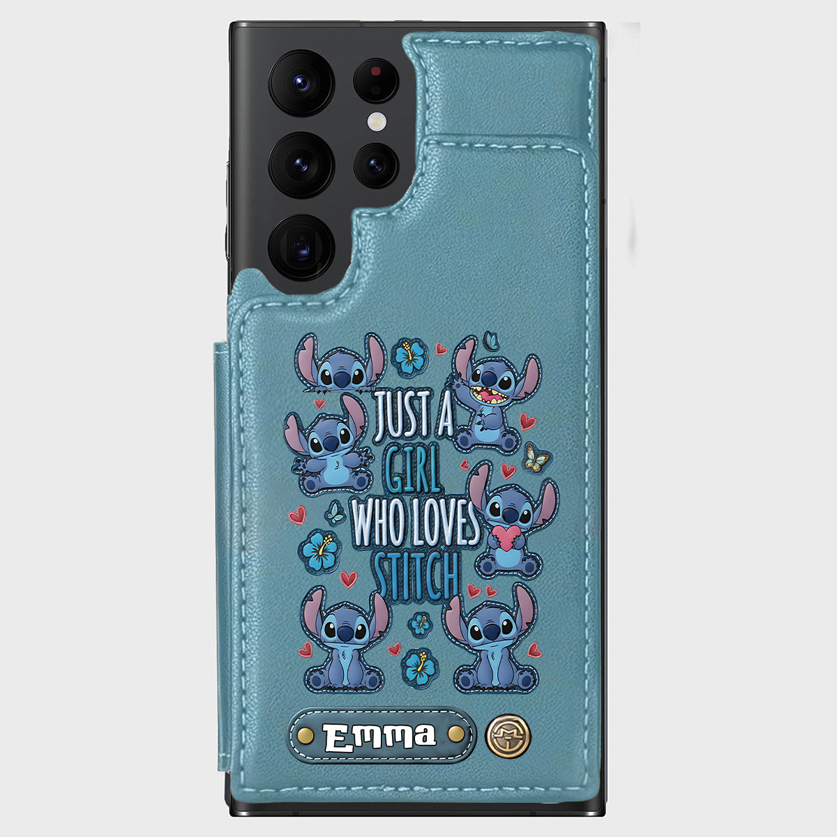 Just A Girl Who Loves Stitch - Personalized Ohana Wallet Phone Case