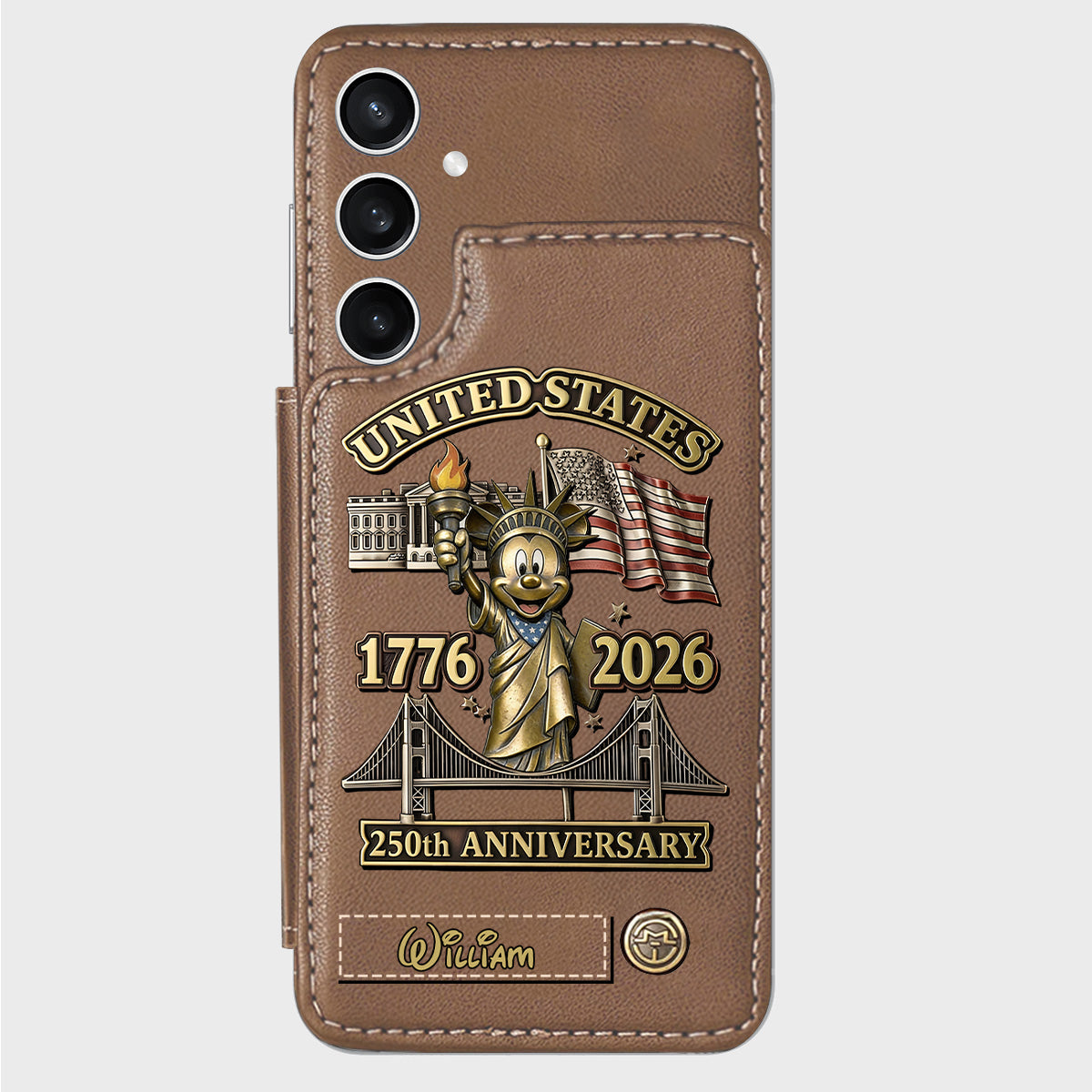 250 Years Of Freedom 1776 2026 - Personalized Mouse Wallet Phone Case