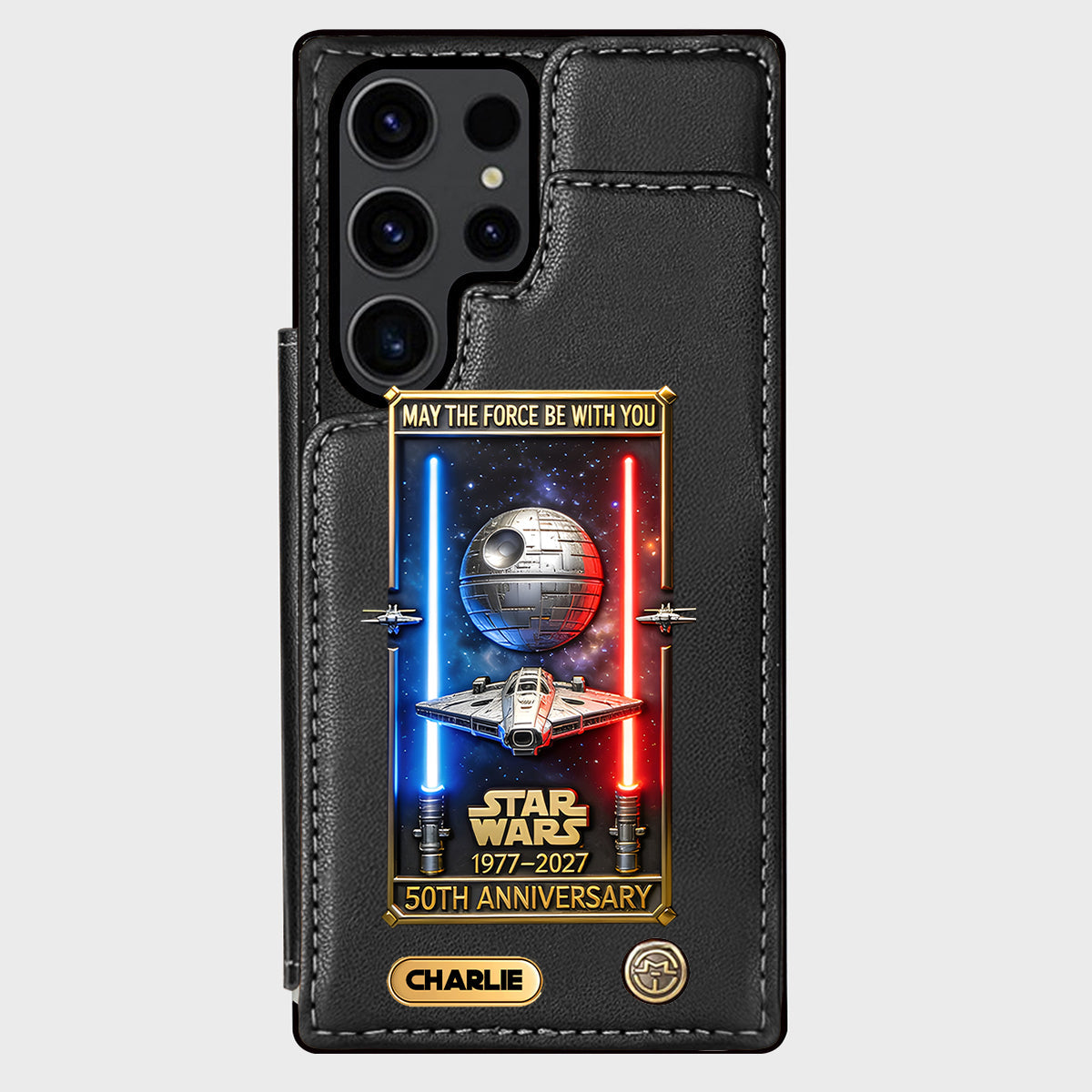 50th Anniversary - Personalized The Force Wallet Phone Case