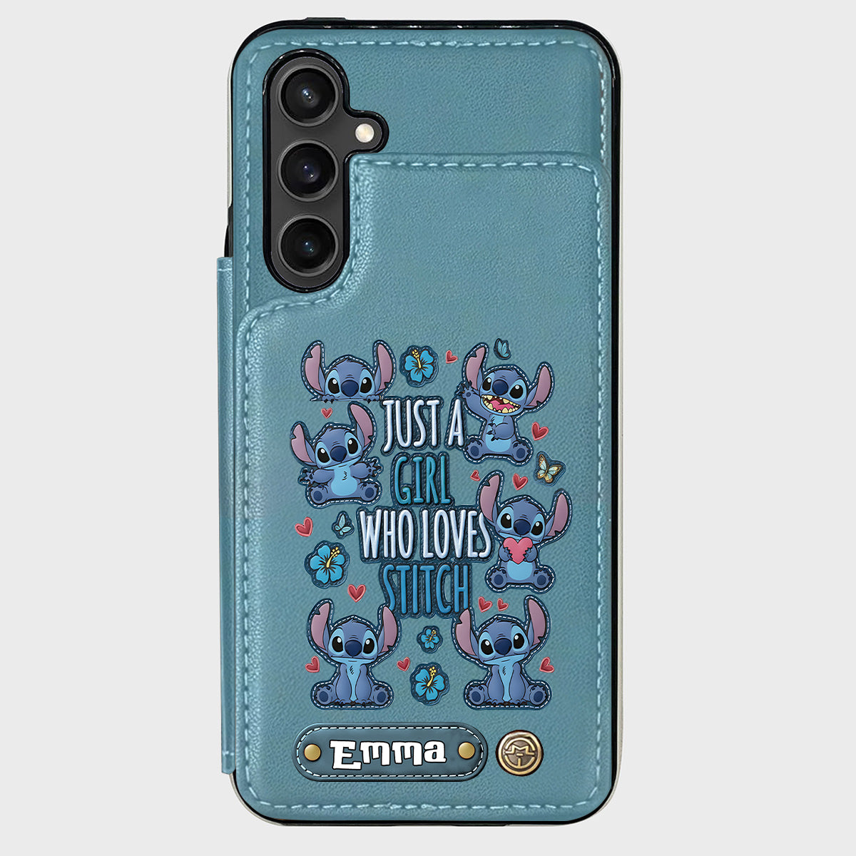 Just A Girl Who Loves Stitch - Personalized Ohana Wallet Phone Case