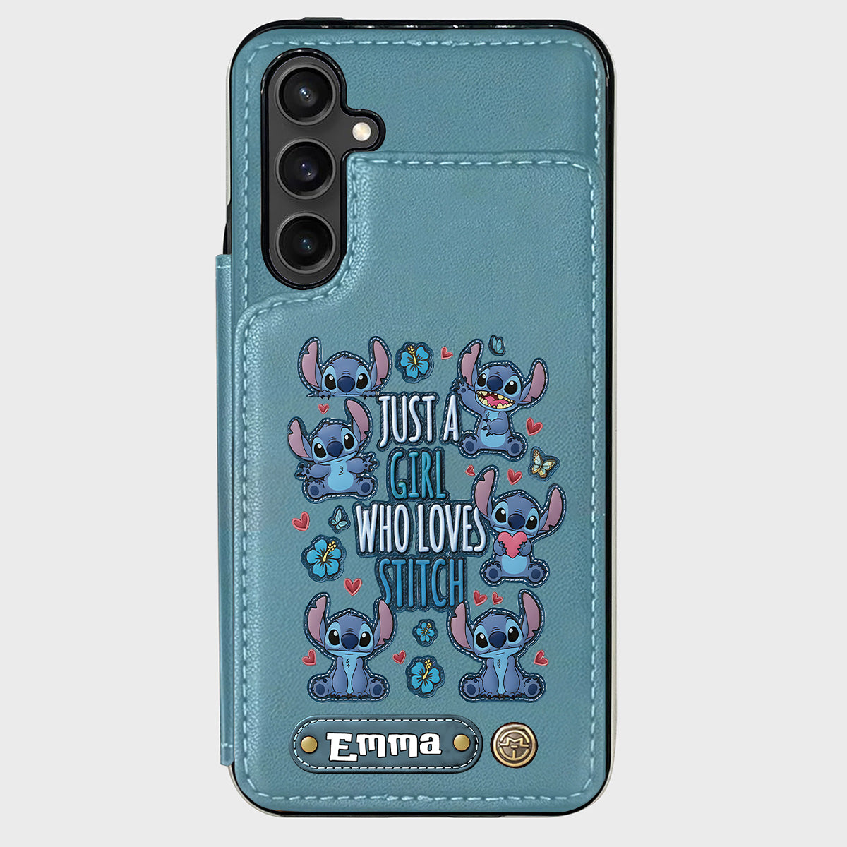 Just A Girl Who Loves Stitch - Personalized Ohana Wallet Phone Case