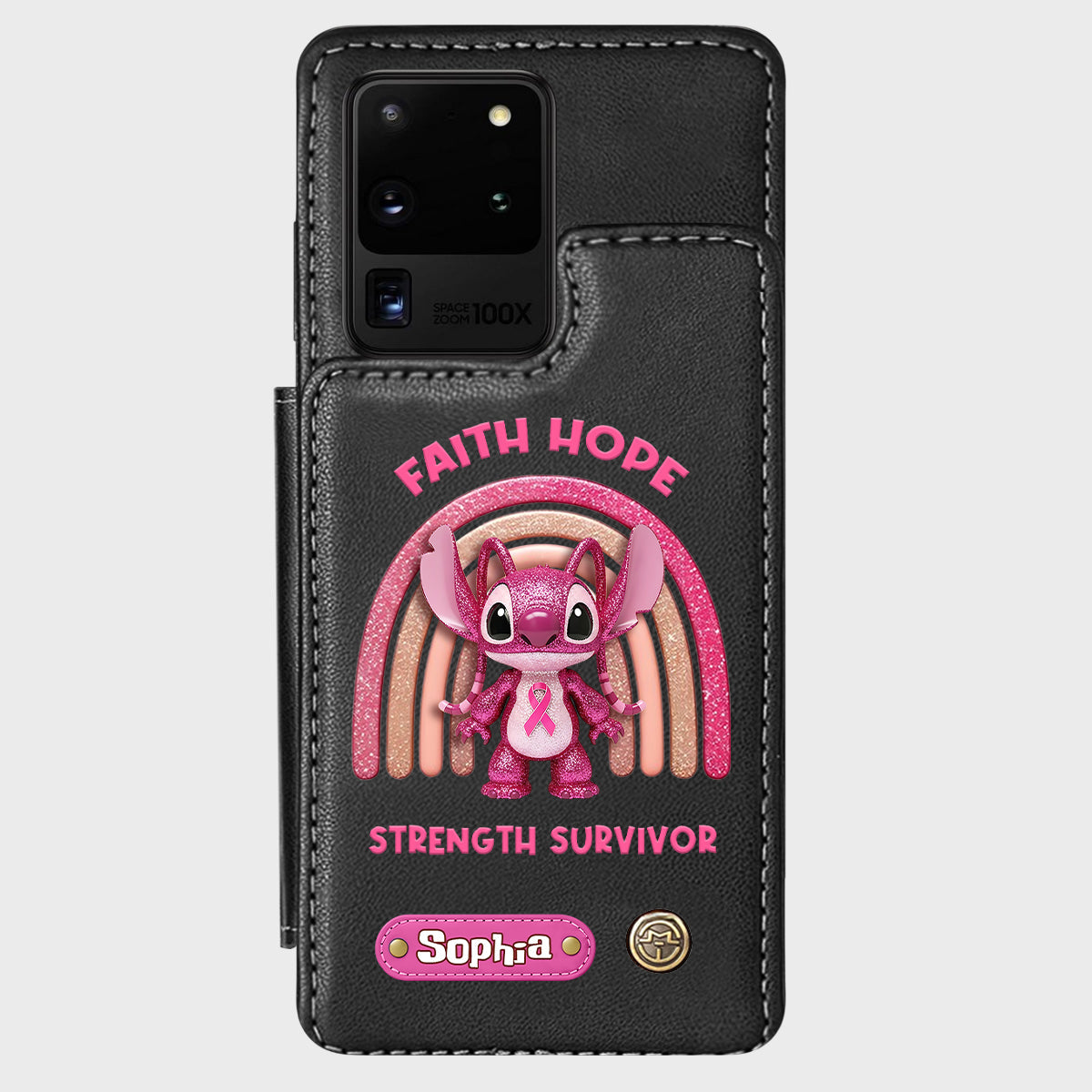 Faith Hope Love - Personalized Breast Cancer Awareness Wallet Phone Case