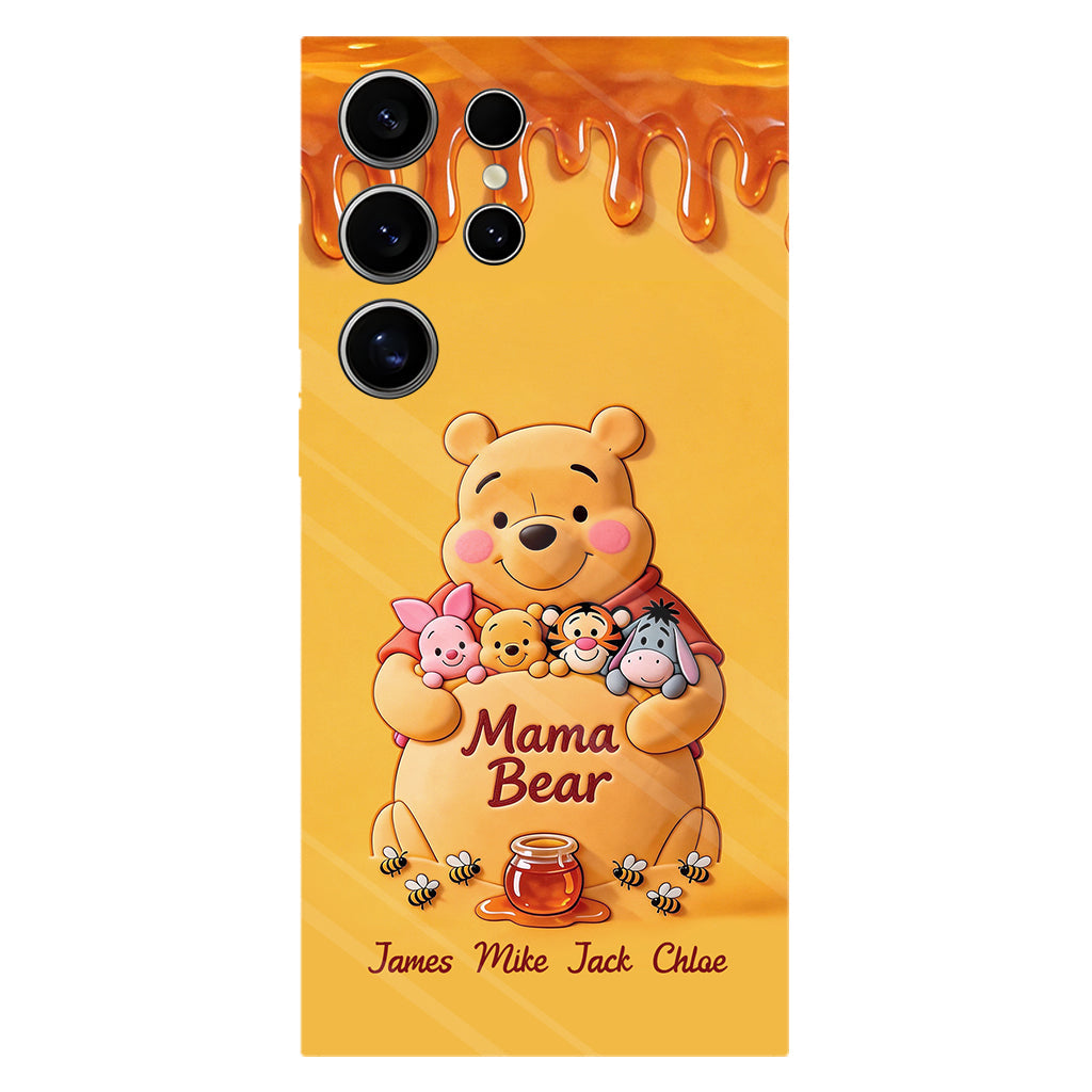 Mama Bear - Personalized Yellow Bear Full Print Phone Case