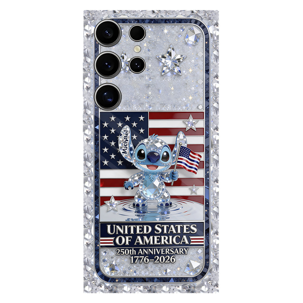 USA 250th Anniversary Cute Cartoon - Personalized Ohana Full Print Phone Case