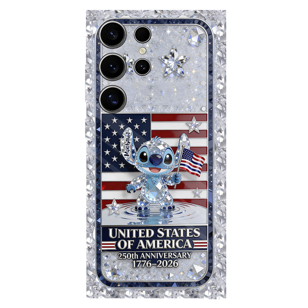 USA 250th Anniversary Cute Cartoon - Personalized Ohana Full Print Phone Case