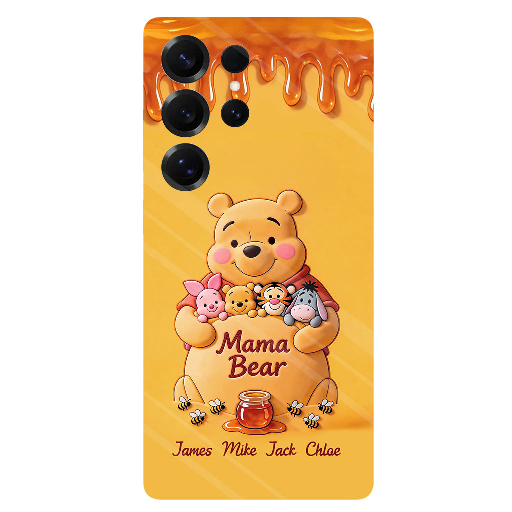 Mama Bear - Personalized Yellow Bear Full Print Phone Case