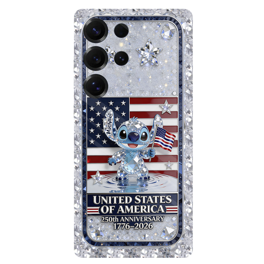 USA 250th Anniversary Cute Cartoon - Personalized Ohana Full Print Phone Case