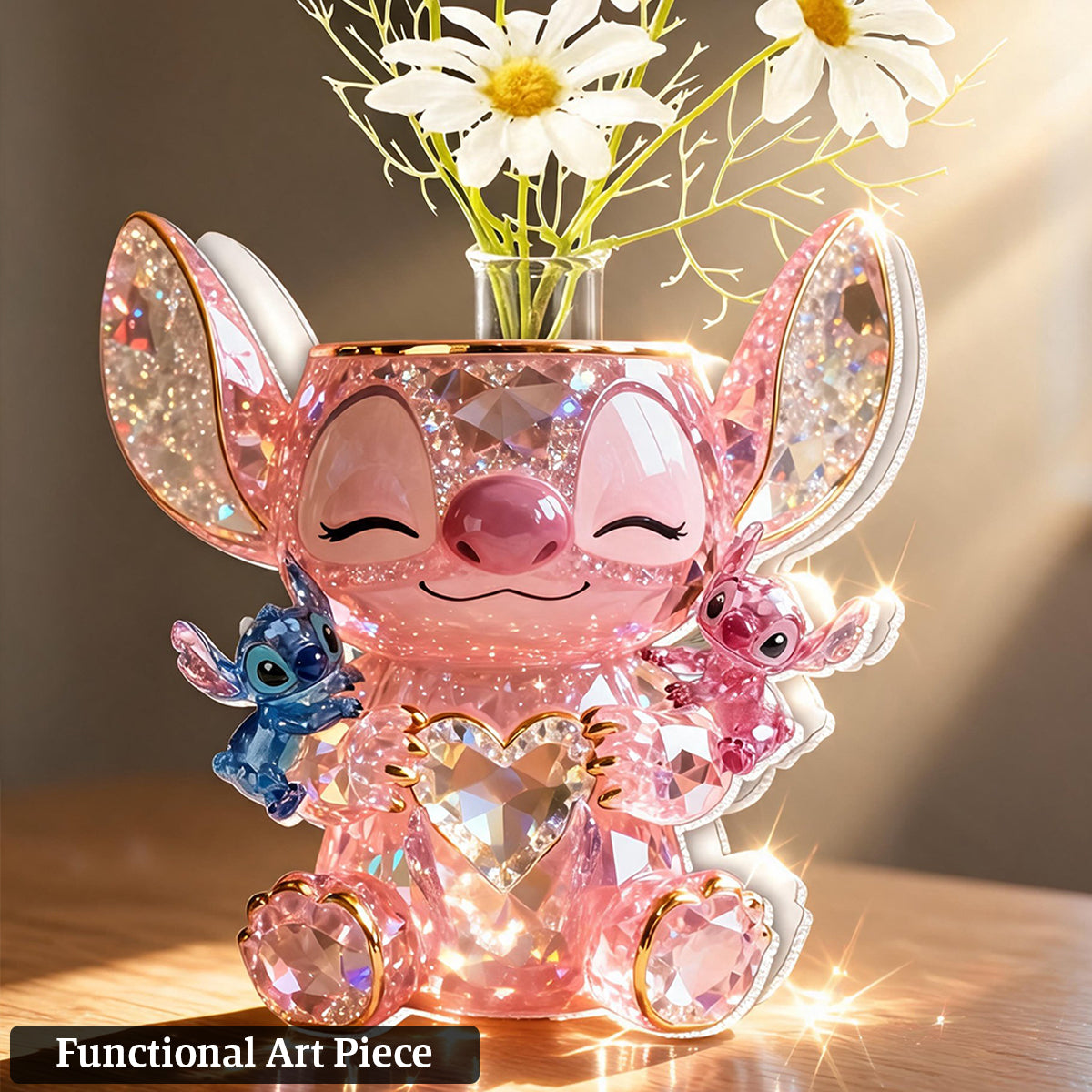 Cute Sparkling Alien - Personalized Ohana Custom Shape Acrylic Flower Vase