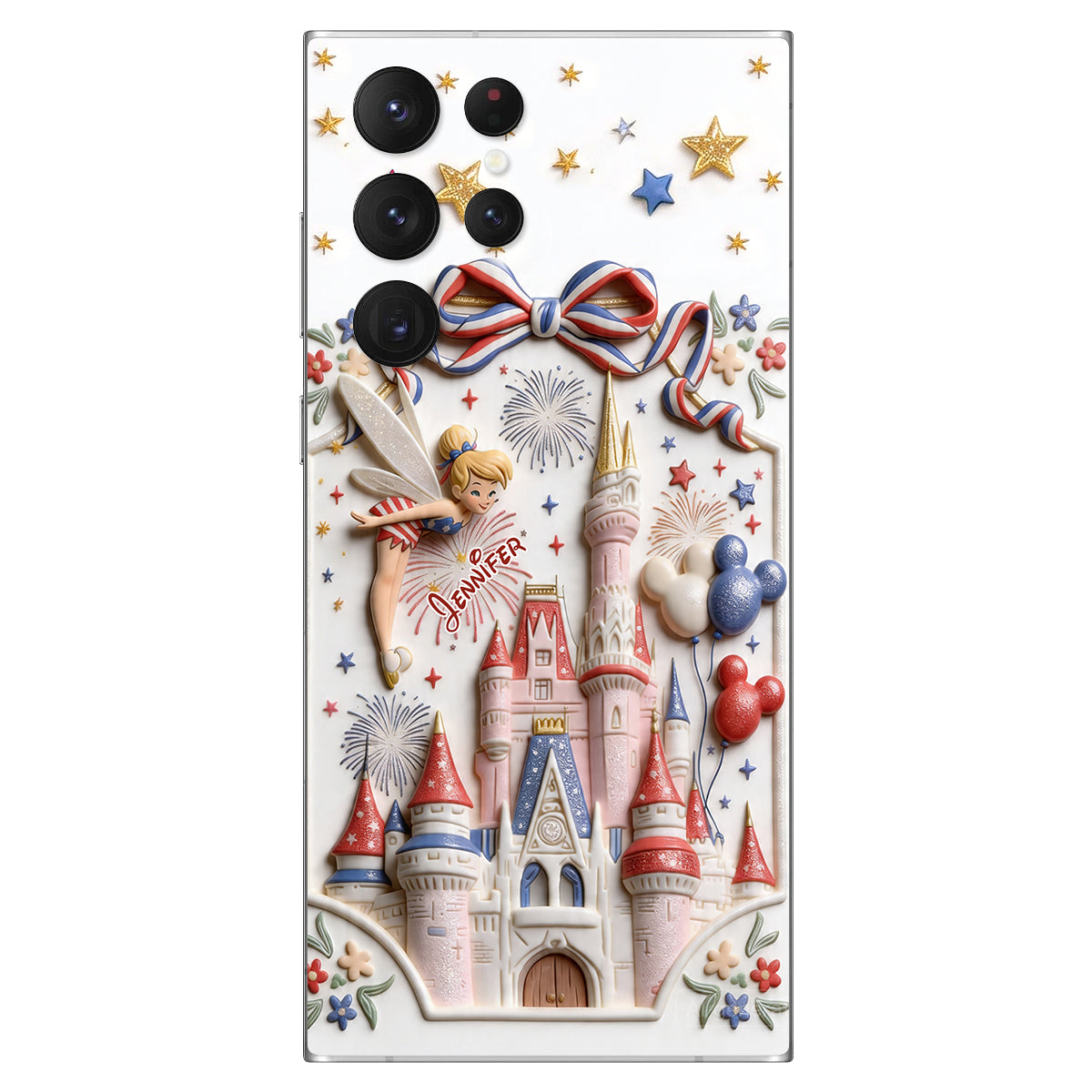 USA 250th Anniversary - Personalized Dream Trip 3D Embossed Leather Phone Case