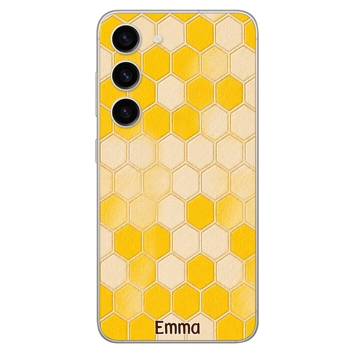 Winnie Friends Leather Case & Dangling Charm - Personalized Yellow Bear 3D Embossed Leather Phone Case
